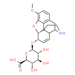 ChemSpider 2D Image | (5alpha,6alpha)-3-Methoxy-7,8-didehydro-4,5-epoxymorphinan-6-yl beta-D-glucopyranosiduronic acid | C23H27NO9
