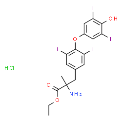 ChemSpider 2D Image | Etiroxate hydrochloride | C18H18ClI4NO4