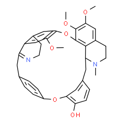 ChemSpider 2D Image | 10,14,15-Trimethoxy-20-methyl-12,28-dioxa-4,20-diazaheptacyclo[27.2.2.1~7,11~.1~13,17~.1~23,27~.0~3,8~.0~21,35~]hexatriaconta-1(31),3,7(36),8,10,13(35),14,16,23(34),24,26,29,32-tridecaen-26-ol | C36H36N2O6