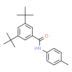 ChemSpider 2D Image | N-(4-Methylphenyl)-3,5-bis(2-methyl-2-propanyl)benzamide | C22H29NO