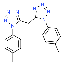 ChemSpider 2D Image | 5,5'-Methylenebis[1-(4-methylphenyl)-1H-tetrazole] | C17H16N8