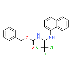 ChemSpider 2D Image | Benzyl [2,2,2-trichloro-1-(1-naphthylamino)ethyl]carbamate | C20H17Cl3N2O2