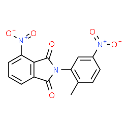 ChemSpider 2D Image | 2-(2-Methyl-5-nitro-phenyl)-4-nitro-isoindole-1,3-dione | C15H9N3O6