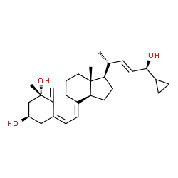 ChemSpider 2D Image | (1S,3R,5Z,7E,22E,24S)-1-Methyl-26,27-cyclo-9,10-secocholesta-5,7,10,22-tetraene-1,3,24-triol | C28H42O3