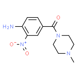 ChemSpider 2D Image | (4-Amino-3-nitrophenyl)(4-methyl-1-piperazinyl)methanone | C12H16N4O3