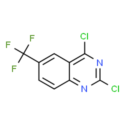 ChemSpider 2D Image | 2,4-Dichloro-6-(trifluoromethyl)quinazoline | C9H3Cl2F3N2