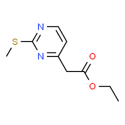 ChemSpider 2D Image | ETHYL2-METHYLTHIO-4-PYRIMIDIN-ACETATE | C9H12N2O2S