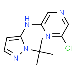 ChemSpider 2D Image | N-(1-tert-Butyl-1H-pyrazol-5-yl)-6-chloropyrazin-2-amine | C11H14ClN5