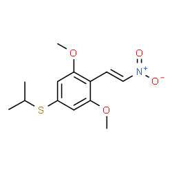 ChemSpider 2D Image | 5-(Isopropylsulfanyl)-1,3-dimethoxy-2-[(E)-2-nitrovinyl]benzene | C13H17NO4S