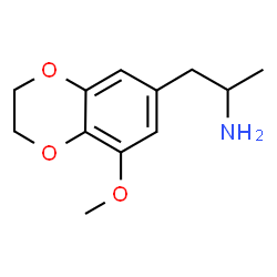 ChemSpider 2D Image | 1-(8-Methoxy-2,3-dihydro-1,4-benzodioxin-6-yl)-2-propanamine | C12H17NO3