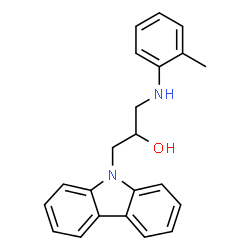 ChemSpider 2D Image | 1-Carbazol-9-yl-3-o-tolylamino-propan-2-ol | C22H22N2O