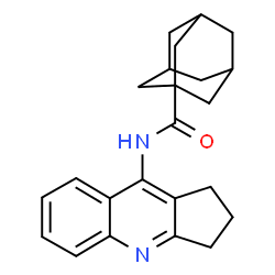 ChemSpider 2D Image | N-(2,3-Dihydro-1H-cyclopenta[b]quinolin-9-yl)-1-adamantanecarboxamide | C23H26N2O