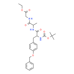 ChemSpider 2D Image | Ethyl O-benzyl-N-{[(2-methyl-2-propanyl)oxy]carbonyl}tyrosylalanylglycinate | C28H37N3O7