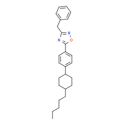 ChemSpider 2D Image | 3-Benzyl-5-[4-(4-pentylcyclohexyl)phenyl]-1,2,4-oxadiazole | C26H32N2O