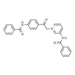 ChemSpider 2D Image | 3-(Benzoylamino)-1-{2-[4-(benzoylamino)phenyl]-2-oxoethyl}pyridinium | C27H22N3O3