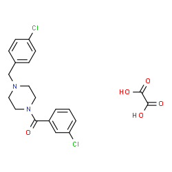 ChemSpider 2D Image | [4-(4-Chlorobenzyl)-1-piperazinyl](3-chlorophenyl)methanone ethanedioate (1:1) | C20H20Cl2N2O5