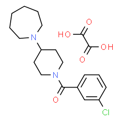 ChemSpider 2D Image | [4-(1-Azepanyl)-1-piperidinyl](3-chlorophenyl)methanone ethanedioate (1:1) | C20H27ClN2O5