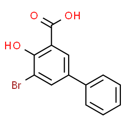 ChemSpider 2D Image | 3-bromo-5-phenyl Salicylic Acid | C13H9BrO3