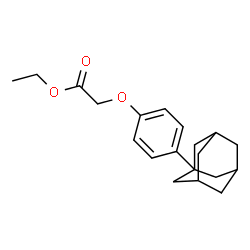 ChemSpider 2D Image | Ethyl [4-(adamantan-1-yl)phenoxy]acetate | C20H26O3