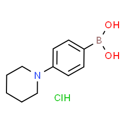 ChemSpider 2D Image | 4-(1-Piperidinyl)phenylboronic acid hydrochloride | C11H17BClNO2