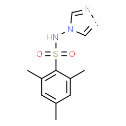 ChemSpider 2D Image | 2,4,6-Trimethyl-N-[1,2,4]triazol-4-yl-benzenesulfonamide | C11H14N4O2S
