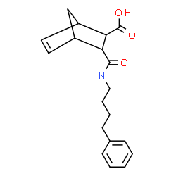 ChemSpider 2D Image | 3-[(4-Phenylbutyl)carbamoyl]bicyclo[2.2.1]hept-5-ene-2-carboxylic acid | C19H23NO3