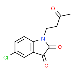 ChemSpider 2D Image | 5-Chloro-1-(3-oxobutyl)-1H-indole-2,3-dione | C12H10ClNO3
