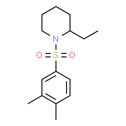 ChemSpider 2D Image | 1-[(3,4-Dimethylphenyl)sulfonyl]-2-ethylpiperidine | C15H23NO2S