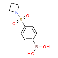 ChemSpider 2D Image | [4-(1-Azetidinylsulfonyl)phenyl]boronic acid | C9H12BNO4S