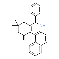 ChemSpider 2D Image | 3,3-Dimethyl-5-phenyl-3,4,5,6-tetrahydro-2H-benzo[a]phenanthridin-1-one | C25H23NO