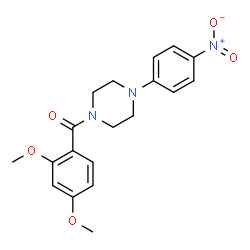 ChemSpider 2D Image | 1-(2,4-dimethoxybenzoyl)-4-(4-nitrophenyl)piperazine | C19H21N3O5