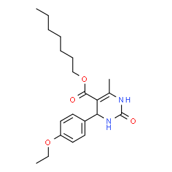 ChemSpider 2D Image | Heptyl 4-(4-ethoxyphenyl)-6-methyl-2-oxo-1,2,3,4-tetrahydro-5-pyrimidinecarboxylate | C21H30N2O4