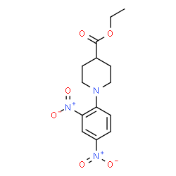 ChemSpider 2D Image | Ethyl 1-(2,4-dinitrophenyl)-4-piperidinecarboxylate | C14H17N3O6