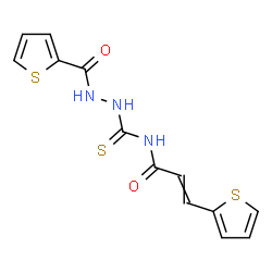 ChemSpider 2D Image | 3-(2-Thienyl)-N-{[2-(2-thienylcarbonyl)hydrazino]carbonothioyl}acrylamide | C13H11N3O2S3