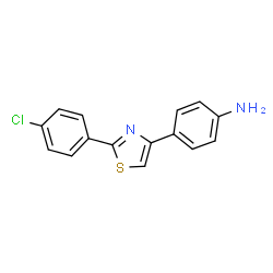 ChemSpider 2D Image | 4-[2-(4-Chlorophenyl)-1,3-thiazol-4-yl]aniline | C15H11ClN2S