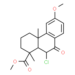 ChemSpider 2D Image | Methyl 6-chloro-12-methoxy-7-oxopodocarpa-8,11,13-trien-15-oate | C19H23ClO4