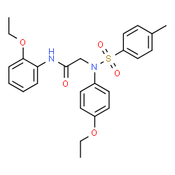 ChemSpider 2D Image | N-(2-Ethoxyphenyl)-N~2~-(4-ethoxyphenyl)-N~2~-[(4-methylphenyl)sulfonyl]glycinamide | C25H28N2O5S