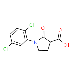 ChemSpider 2D Image | 1-(2,5-Dichlorophenyl)-2-oxo-3-pyrrolidinecarboxylic acid | C11H9Cl2NO3