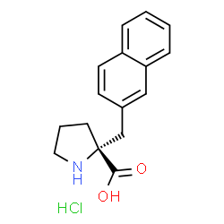 ChemSpider 2D Image | 2-(2-Naphthylmethyl)-L-proline hydrochloride (1:1) | C16H18ClNO2