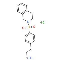 ChemSpider 2D Image | 2-(4-((3,4-Dihydroisoquinolin-2(1H)-yl)sulfonyl)phenyl)ethanamine hydrochloride | C17H21ClN2O2S