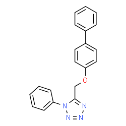 ChemSpider 2D Image | 5-(Biphenyl-4-yloxymethyl)-1-phenyl-1H-tetrazole | C20H16N4O