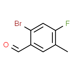 ChemSpider 2D Image | 2-Bromo-4-fluoro-5-methylbenzaldehyde | C8H6BrFO