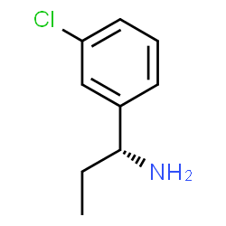ChemSpider 2D Image | (R)-1-(3-Chloro-phenyl)-propylamine | C9H12ClN