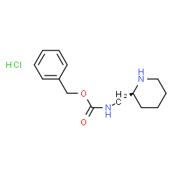 ChemSpider 2D Image | (S)-Benzyl (piperidin-2-ylmethyl)carbamate hydrochloride | C14H21ClN2O2