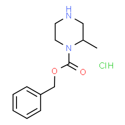 ChemSpider 2D Image | Benzyl 2-methylpiperazine-1-carboxylate hydrochloride | C13H19ClN2O2
