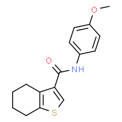 ChemSpider 2D Image | N-(4-Methoxyphenyl)-4,5,6,7-tetrahydro-1-benzothiophene-3-carboxamide | C16H17NO2S