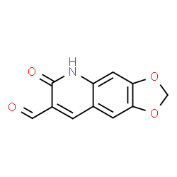 ChemSpider 2D Image | 6-Oxo-5,6-dihydro[1,3]dioxolo[4,5-g]quinoline-7-carbaldehyde | C11H7NO4