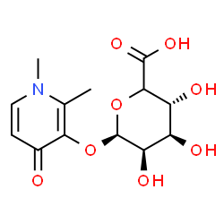 ChemSpider 2D Image | 1,2-Dimethyl-4-oxo-1,4-dihydro-3-pyridinyl (5xi)-beta-L-lyxo-hexopyranosiduronic acid | C13H17NO8