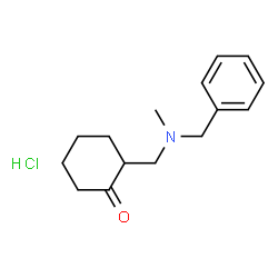 ChemSpider 2D Image | 2-{[BENZYL(METHYL)AMINO]METHYL}CYCLOHEXAN-1-ONE HYDROCHLORIDE | C15H22ClNO
