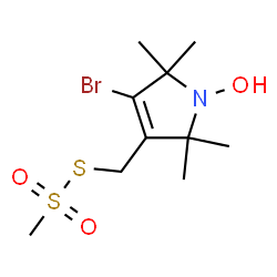ChemSpider 2D Image | S-[(4-Bromo-1-Oxyl-2,2,5,5-Tetramethyl-2,5-Dihydro-1h-Pyrrol-3-Yl)methyl] Methanesulfonothioate | C10H18BrNO3S2
